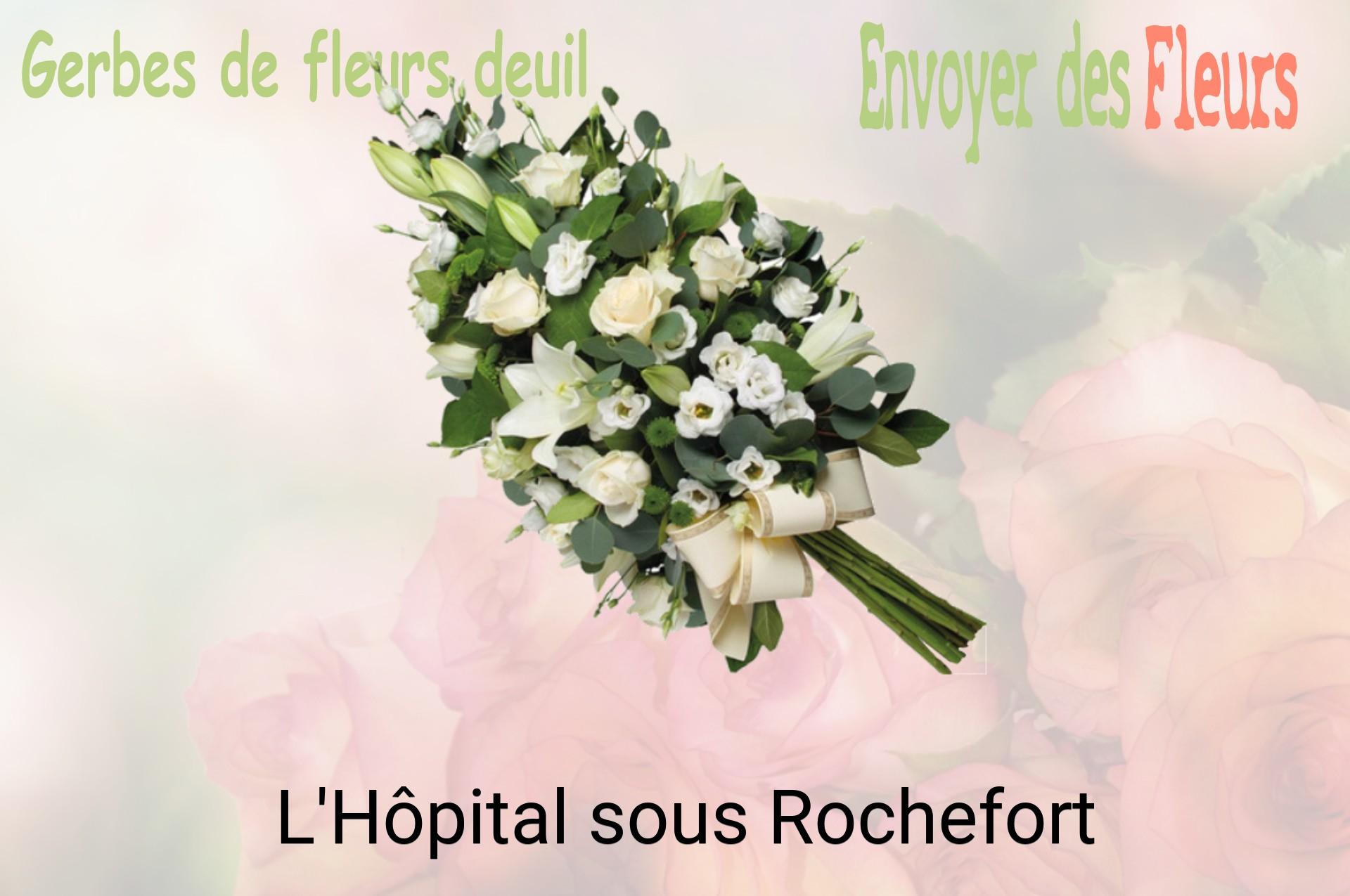 Gerbe de fleurs de deuil livrée à L'Hôpital-sous-Rochefort
